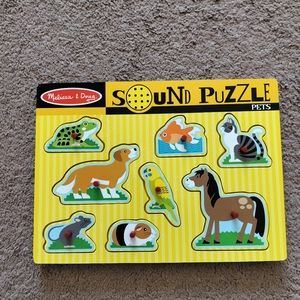 Melissa & Doug Sound Puzzle Pets - Yellow, Green, Brown